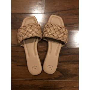 Target A New Day Nude Woven Slide Sandals - Size 8.5
